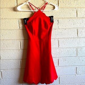Lush Red Halter Sundress Cocktail